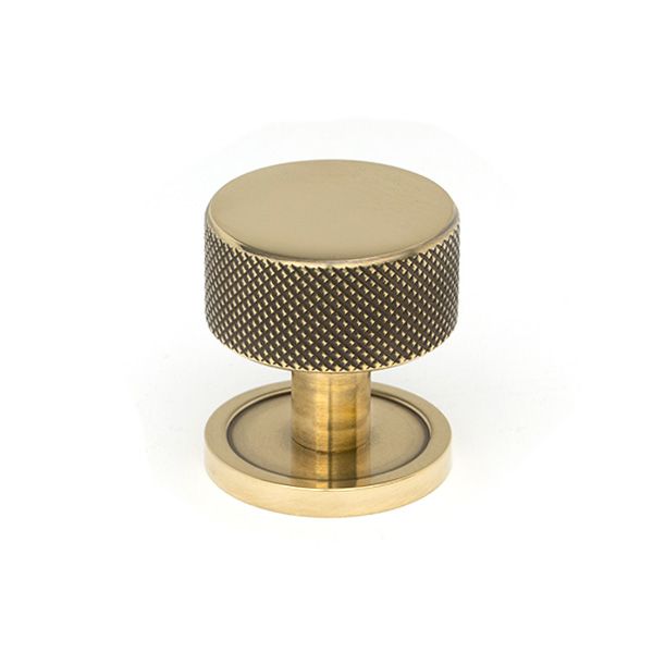 From The Anvil Brompton Cupboard Knob on Round Rose