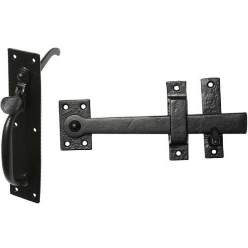 Kirkpatrick Smooth Thumb Latch - Black Antique Smooth - 9