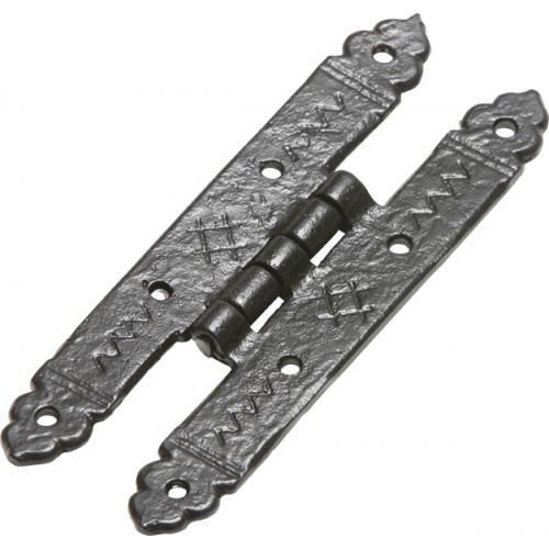 Kirkpatrick Ornate H Hinge - Black Antique - 7 Inch