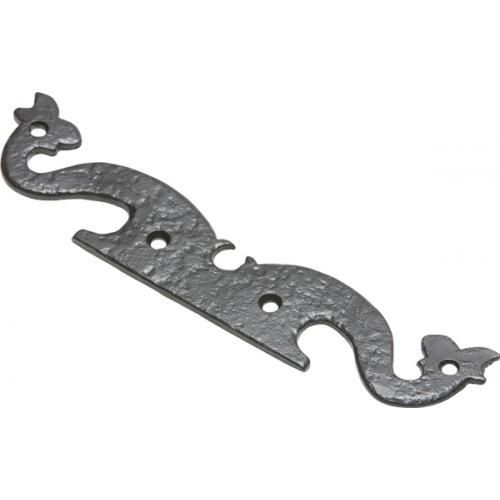 Kirkpatrick Curled Hinge Front - Black Antique - 8 Inch