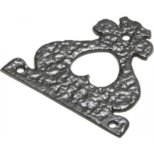 Kirkpatrick Heart Hinge Front - Black Antique - 4 Inch