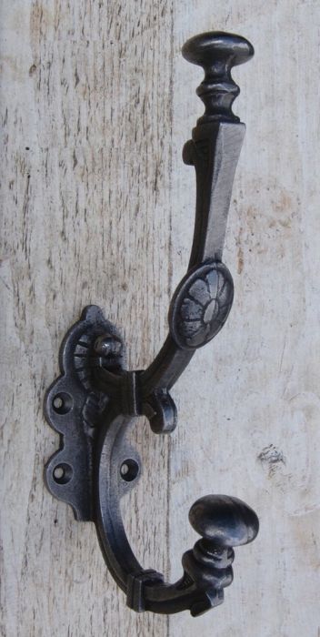 Cottingham - Large Regal Coat Hook - Antique Iron