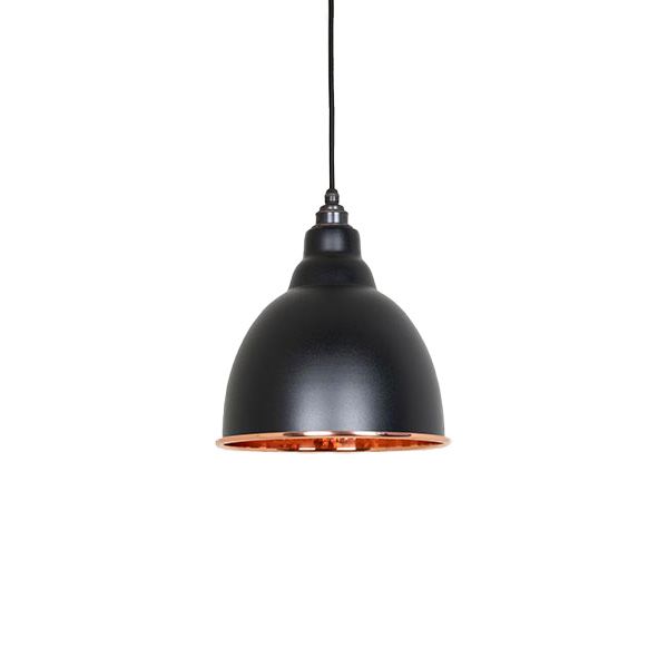 From The Anvil - Hammered Copper Brindley Pendant - Elan Black