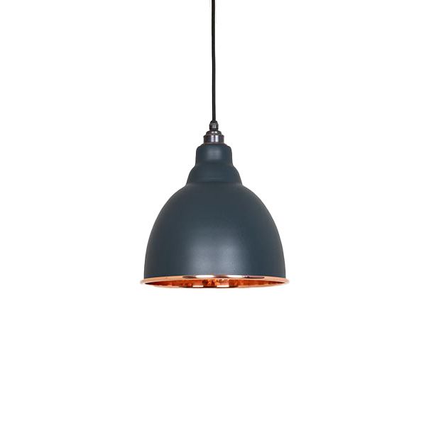 From The Anvil - Hammered Copper Brindley Pendant - Soot