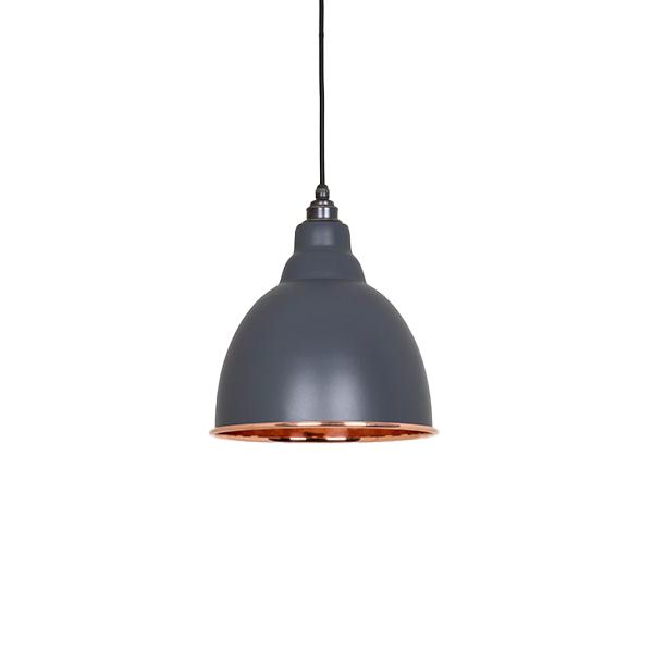 From The Anvil - Smooth Copper Brindley Pendant - Slate