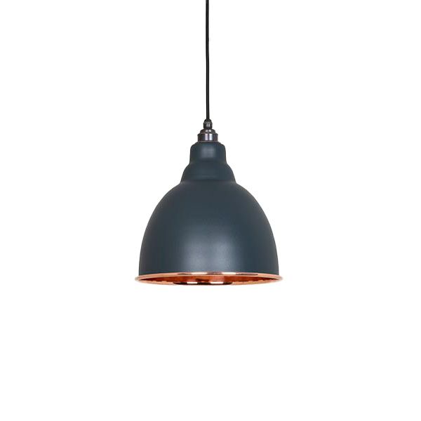 From The Anvil - Smooth Copper Brindley Pendant - Soot