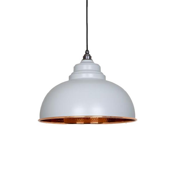 From The Anvil - Hammered Copper Harborne Pendant - Birch