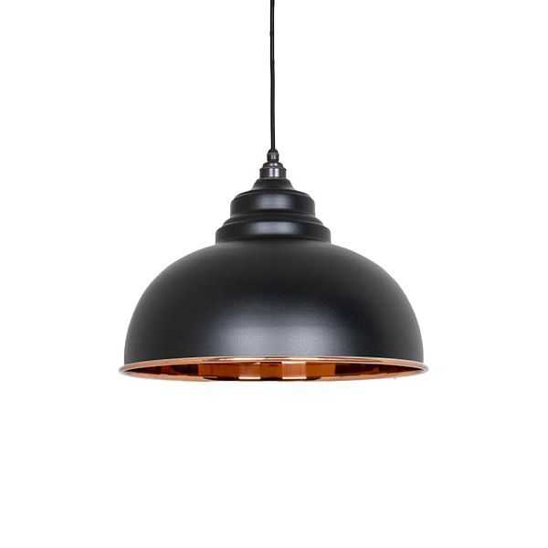 From The Anvil - Smooth Copper Harborne Pendant - Elan Black
