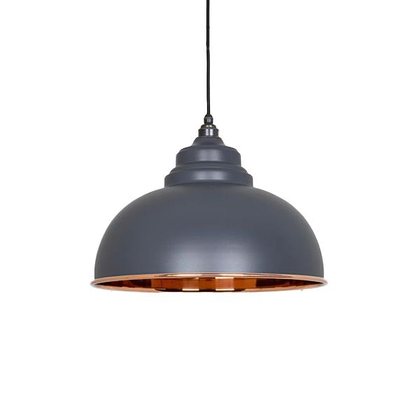 From The Anvil - Smooth Copper Harborne Pendant - Slate