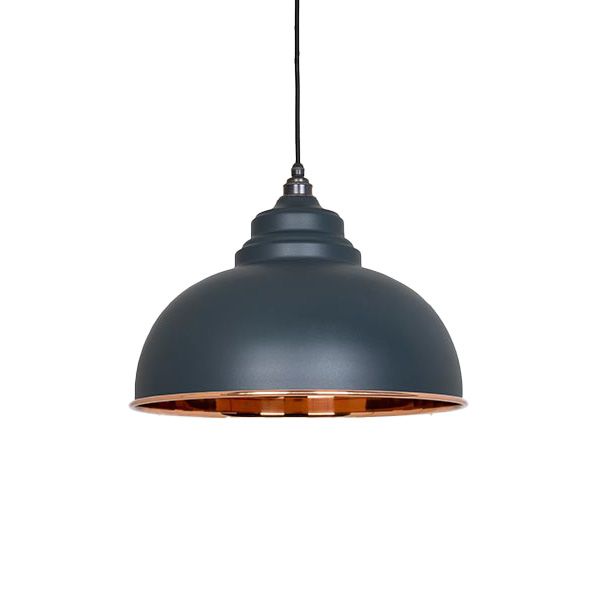 From The Anvil - Smooth Copper Harborne Pendant - Soot