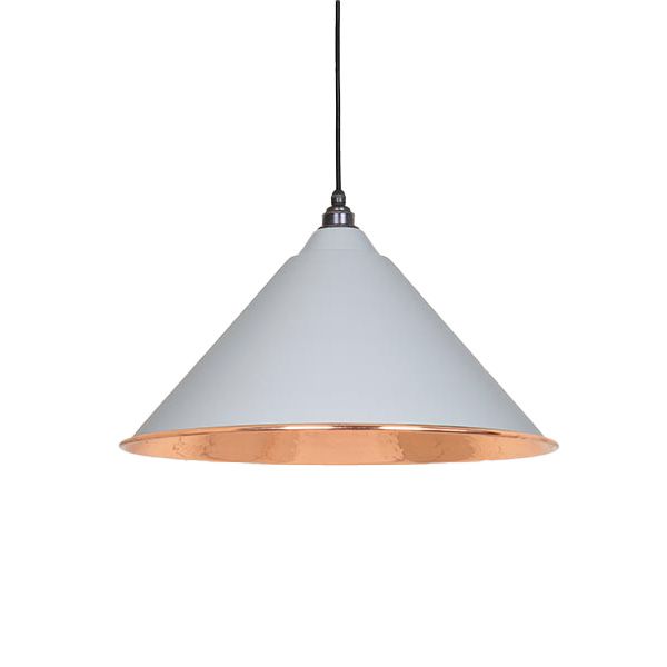 From The Anvil - Hammered Copper Hockley Pendant - Birch