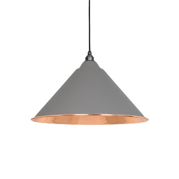 From The Anvil - Hammered Copper Hockley Pendant - Bluff