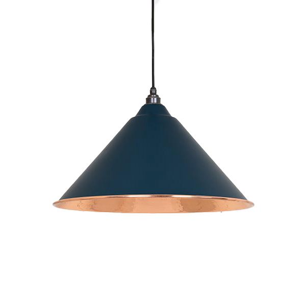 From The Anvil - Hammered Copper Hockley Pendant - Dusk