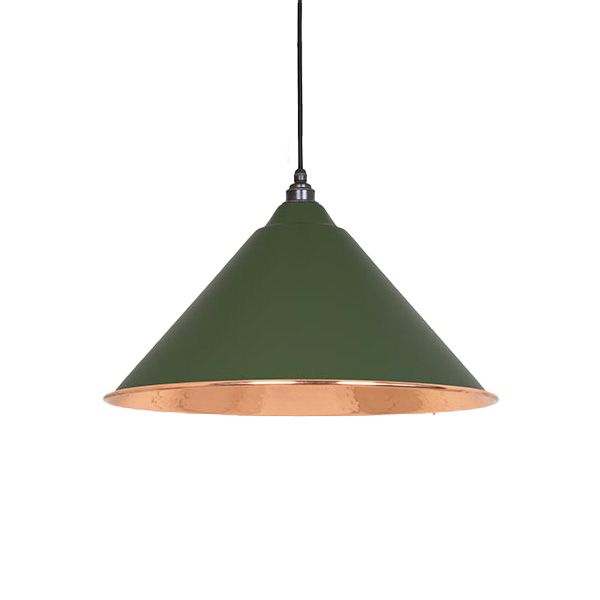 From The Anvil - Hammered Copper Hockley Pendant - Heath