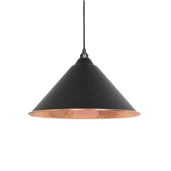 From The Anvil - Smooth Copper Hockley Pendant - Elan Black
