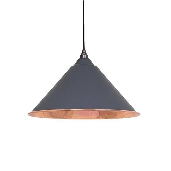 From The Anvil - Smooth Copper Hockley Pendant - Slate