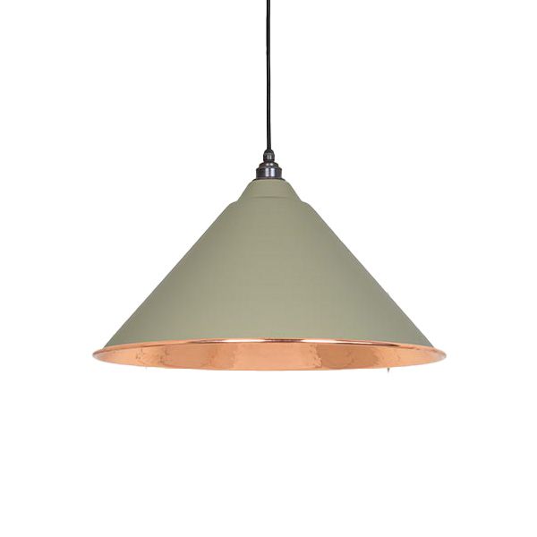 From The Anvil - Hammered Copper Hockley Pendant - Tump