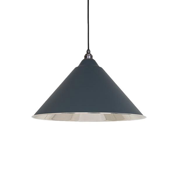 From The Anvil - Smooth Nickel Hockley Pendant - Soot