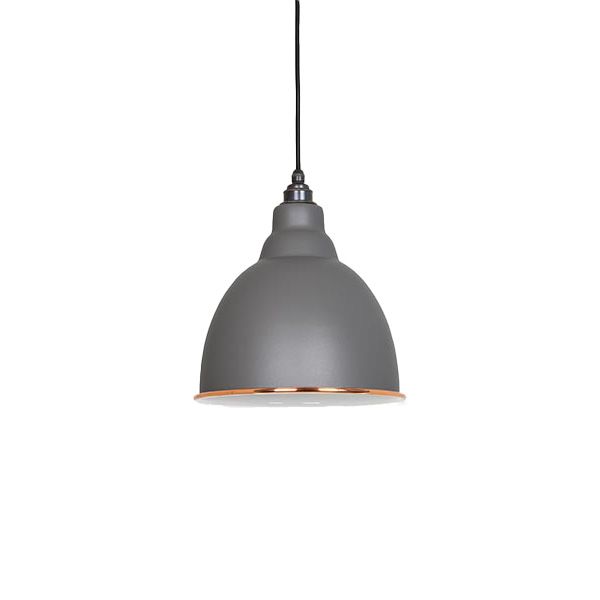 From The Anvil - White Gloss Brindley Pendant - Bluff