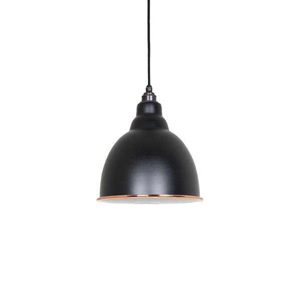 From The Anvil - White Gloss Brindley Pendant - Elan Black