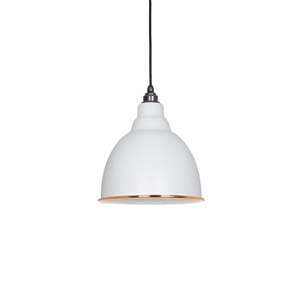 From The Anvil - White Gloss Brindley Pendant - Flock