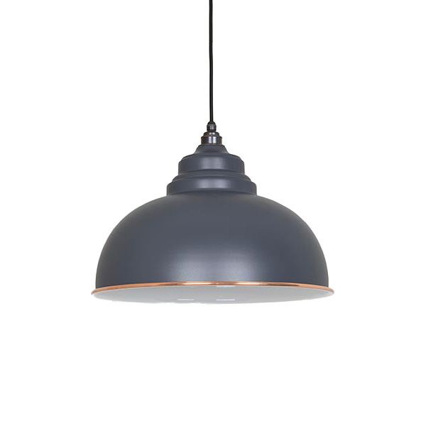 From The Anvil - White Gloss Harborne Pendant - Slate