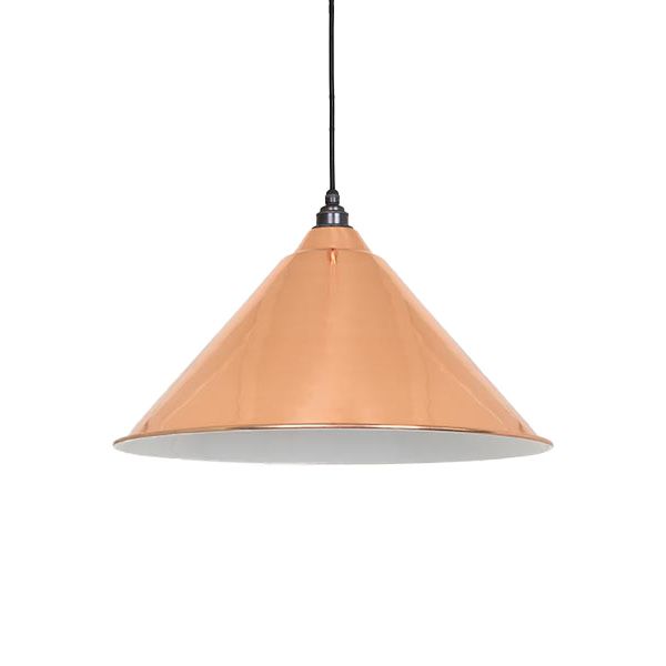 From The Anvil - White Gloss Hockley Pendant - Copper