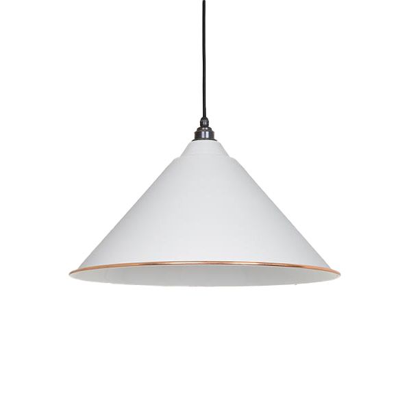 From The Anvil - White Gloss Hockley Pendant - Flock