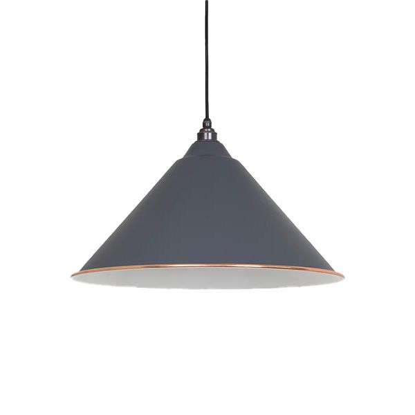 From The Anvil - White Gloss Hockley Pendant - Slate