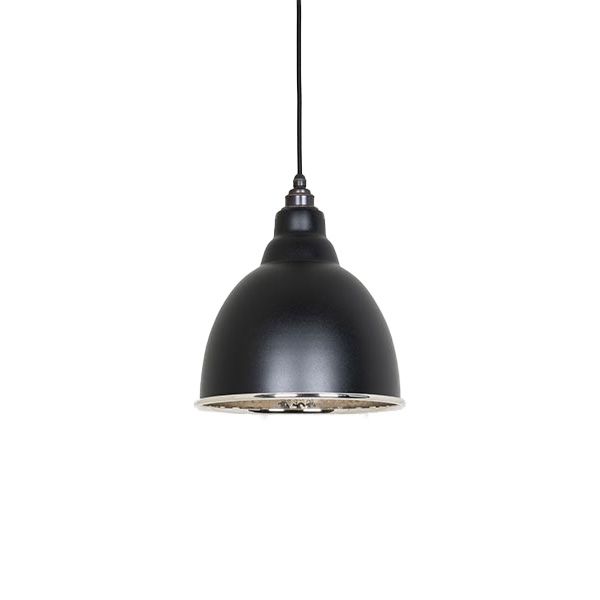 From The Anvil - Hammered Nickel Brindley Pendant - Elan Black