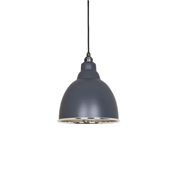 From The Anvil - Hammered Nickel Brindley Pendant - Slate