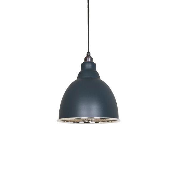 From The Anvil - Hammered Nickel Brindley Pendant - Soot