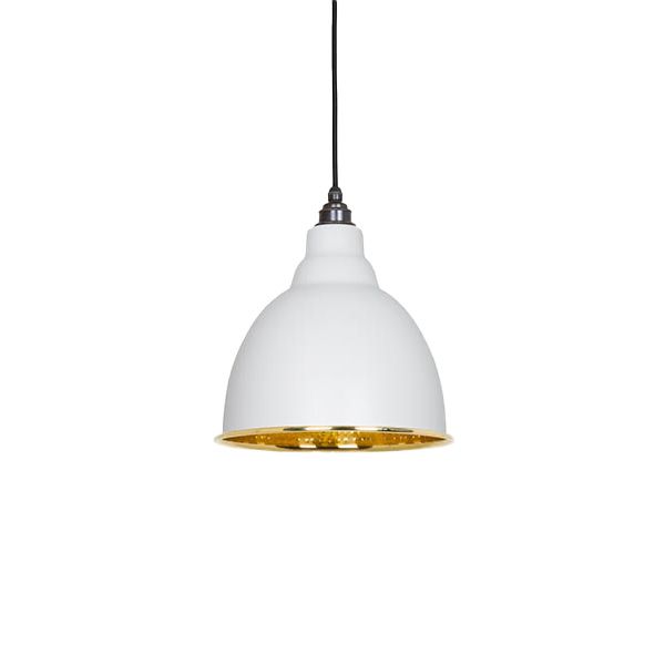 From The Anvil - Hammered Brass Brindley Pendant - Flock