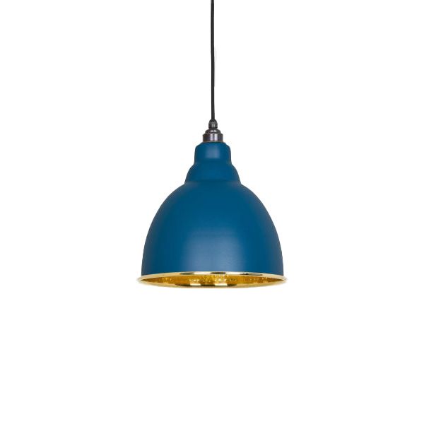 From The Anvil - Hammered Brass Brindley Pendant - Upstream