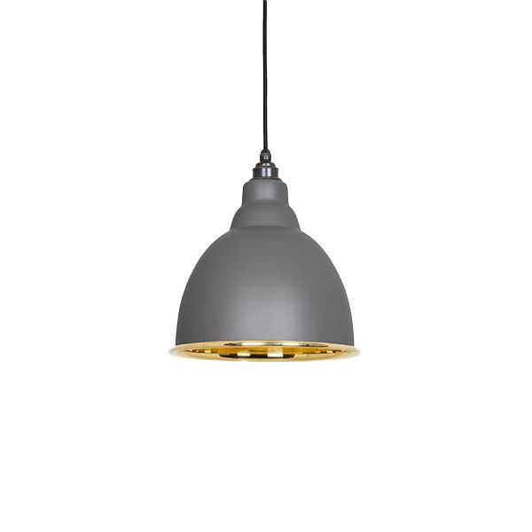 From The Anvil - Smooth Brass Brindley Pendant - Bluff