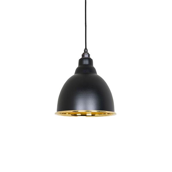 From The Anvil - Smooth Brass Brindley Pendant - Elan Black