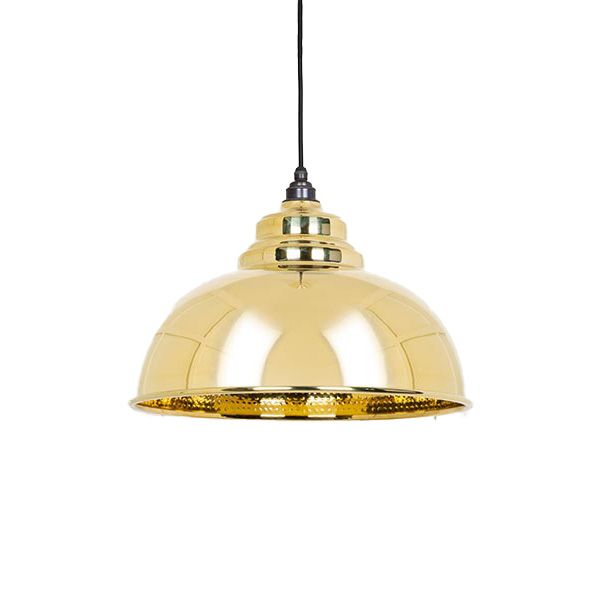 From The Anvil - Harborne Pendant - Hammered Brass