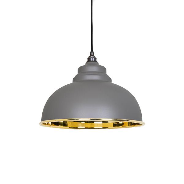 From The Anvil - Smooth Brass Harborne Pendant - Bluff