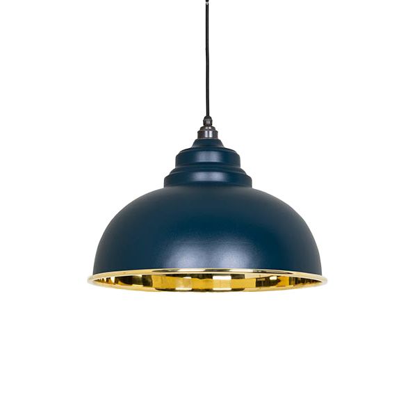 From The Anvil - Smooth Brass Harborne Pendant - Dusk