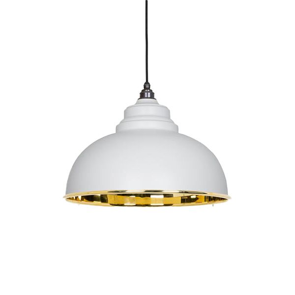 From The Anvil - Smooth Brass Harborne Pendant - Flock
