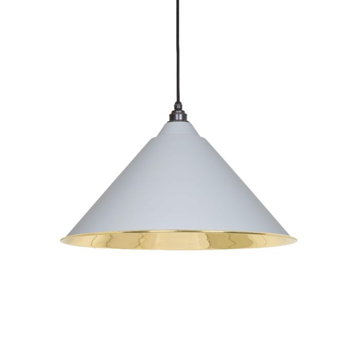 From The Anvil - Smooth Brass Hockley Pendant - Birch