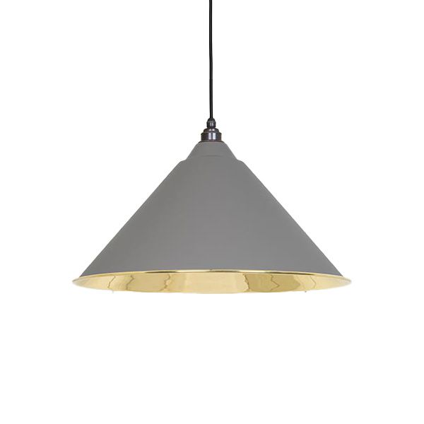 From The Anvil - Smooth Brass Hockley Pendant - Bluff