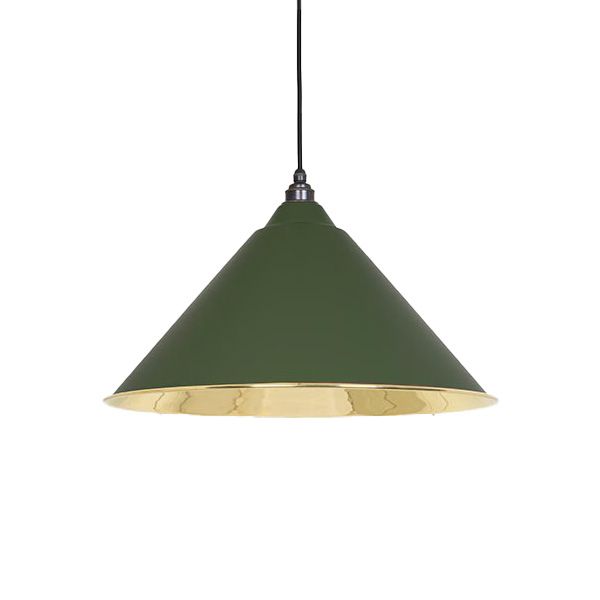 From The Anvil - Smooth Brass Hockley Pendant - Heath