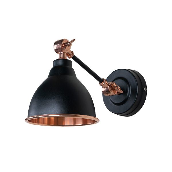 From The Anvil - Smooth Copper Brindley Wall Light - Elan Black