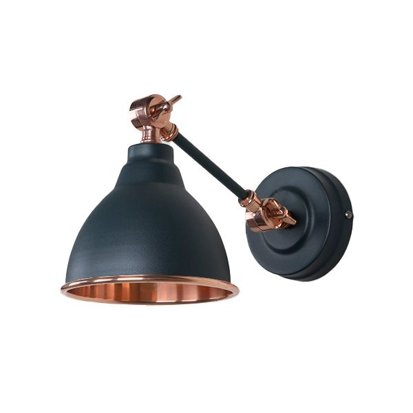 From The Anvil - Smooth Copper Brindley Wall Light - Soot