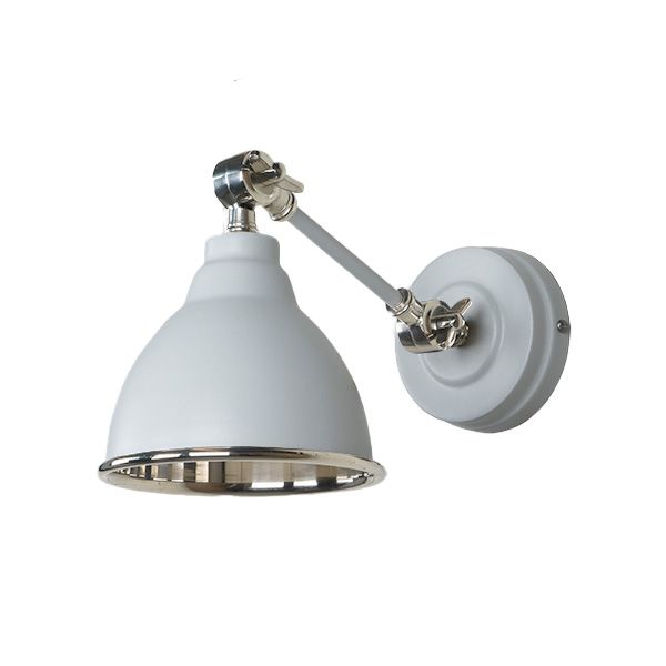From The Anvil - Smooth Nickel Brindley Wall Light - Birch