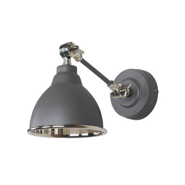 From The Anvil - Smooth Nickel Brindley Wall Light - Bluff