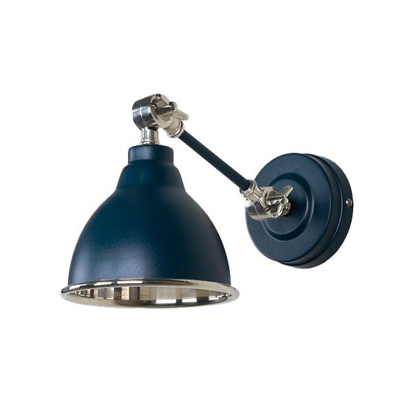 From The Anvil - Smooth Nickel Brindley Wall Light - Dusk