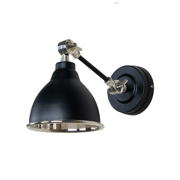 From The Anvil - Smooth Nickel Brindley Wall Light - Elan Black