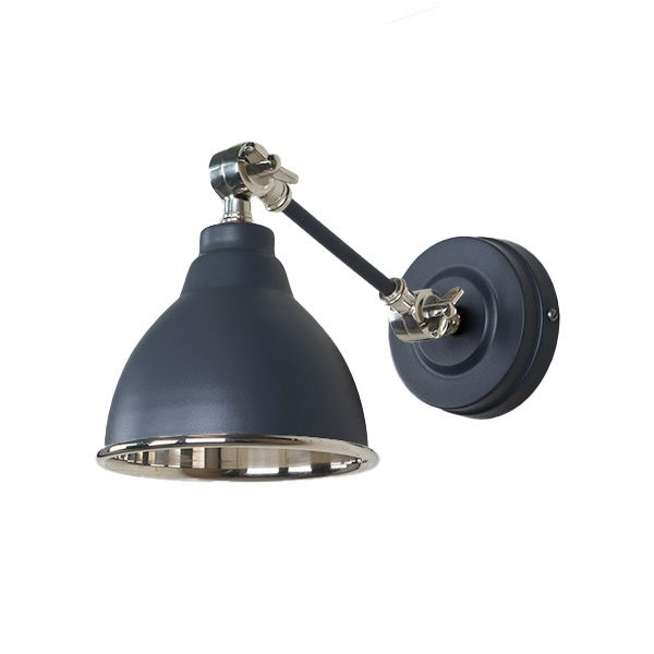 From The Anvil - Smooth Nickel Brindley Wall Light - Slate
